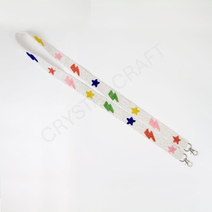 Sangle de sac à main en perles au design de paillettes Sangles de sac en perles de rocaille en or blanc personnalisées pour sacs - Product Image 4