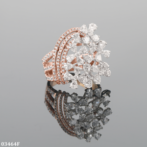 Hermoso anillo de bodas de compromiso de diamante cultivado en laboratorio Floral Wildflower Whisper mujeres oro rosa para joyería de fiesta de moda certificada - Product Image 6