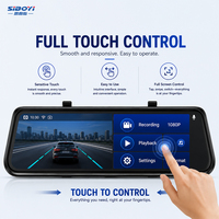 Kamera Dash Cam 4 Saluran Layar Sentuh IPS 10 Inci 1080P WiFi Rekam Berulang Kamera Spion