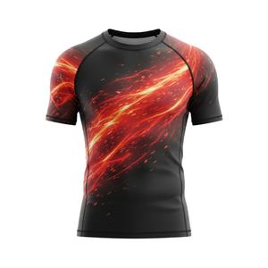 Camiseta de compresión al por mayor para hombres, mujeres y niños, para MMA, BJJ, Jiu Jitsu, entrenamiento sin gi, personalizada, sublimada, duradera, para natación. - Product Image 1