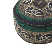 Topi Kufi doa Muslim untuk pria, tudung kepala Islam bordir Kofia, hadiah Lebaran Ramadan