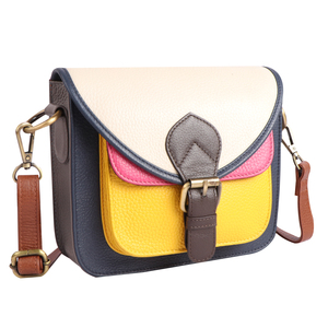 Chất lượng cao chính hãng Da chéo túi cơ thể cho phụ nữ với dây kéo lớp học đầu tiên bò da handmade da thật Ví - Product Image 3