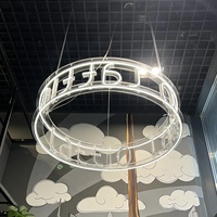 Écriture de texte personnalisée Plafonnier LED Lustre néon Bar Moderne Restaurant Suspendu Enseigne néon LED personnalisée