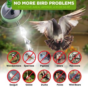 Répulsif solaire pour oiseaux avec ultrasons + flash lumineux + réflexion - Product Image 6