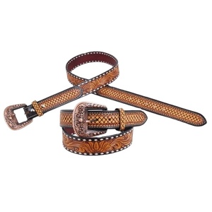 เสื้อหนังวัวลายนูนลายดอกไม้คาวบอยตะวันตกแบบเย็บตะเข็บ - Product Image 2