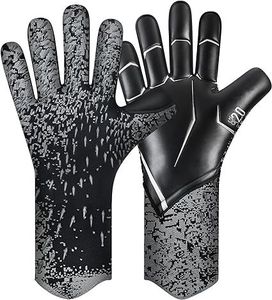 All-Black Minimalist Negative Cut Design Stealth Series Gants de gardien de but en caoutchouc - Product Image 1
