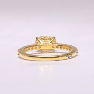 Elegante anillo de corte brillante ovalado de diamante de laboratorio de Plata de Ley 925 con claridad VVS, último diseño con anillo para mujer - Product Image 4