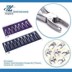 Juego de fórceps de extracción dental para niños de 7 piezas con estuche Instrumentos quirúrgicos manuales para niños - Product Image 2