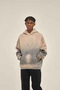 Sweat-shirt streetwear personnalisé de haute qualité, en molleton, vierge, vintage, double couche, délavé à l'acide, décoloré au soleil, sweat-shirts de la meilleure qualité - Product Image 2