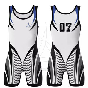 Singlet de lutte en polyester pour hommes, poids lourd, vente en gros, hauts une pièce, haute qualité, séchage rapide, écologique, respirant, personnalisable - Product Image 2