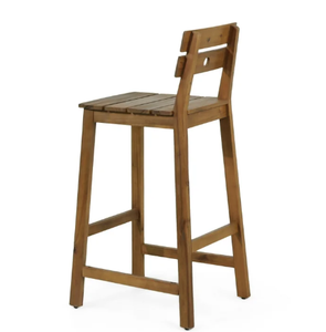 Taburetes de Bar para Exteriores de Madera Maciza (Resistentes al Agua Salada) - Product Image 5