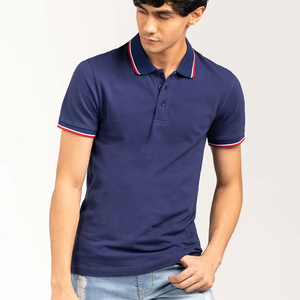 Polo de alta calidad liso informal con logotipo personalizado para hombre, Polo de secado rápido para hombre, Manga corta personalizada - Product Image 2