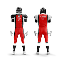 Conjunto de Uniforme de Fútbol Americano Sublimado de Secado Rápido y Transpirable, 12 Paneles, Personalizado, Pantalones y Camiseta de Manga Corta, Tallas Grandes, Precio de Fábrica