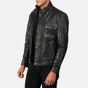 Veste habillée authentique en cuir véritable, imperméable et respirante, au toucher lisse, de haute qualité et intemporelle - Product Image 5