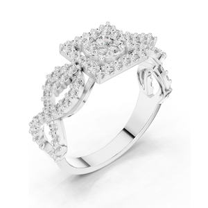 Anillo de Diamante de Laboratorio de 0.728 CT para Mujer, Claridad VVS-VS EF, Oro de 18KT, 14KT, 10KT y Plata 925, Oro Rosa, Amarillo y Blanco - Product Image 4