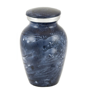 Urne de crémation en aluminium noire à revêtement émaillé Antique, faite à la main, meilleure vente, qualité supérieure - Product Image 3