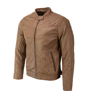 Veste de mode en cuir de moto classique noire pour homme en cuir de vachette - Product Image 3