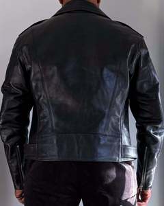 Chaqueta de Cuero Reversible para Hombre, Chaqueta Bomber de Piel de Cordero con Cierre Frontal de Cremallera Extraíble, Múltiples Bolsillos para Invierno - Product Image 5