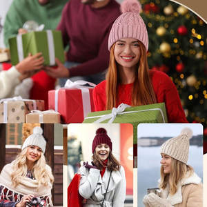 Gorros de Lana 100% con Diseño de Puntos y Logotipos Bordados Personalizados al por Mayor - Suaves, Cálidos y en Colores Sólidos - Product Image 2