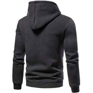 Sweat à capuche en gros personnalisé pour hommes, manches longues, bleu, lourd, 100% coton, imperméable, écologique, de haute qualité - Product Image 5