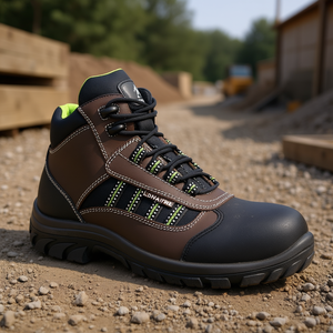 Botas de Seguridad Danube S3 SRC EN20345 Negras/Marrones Talla 44 con Forro de Cuero y Textil para Fitness - Product Image 3