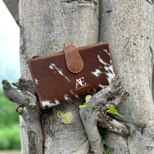 ใหม่กระเป๋าสตางค์หนังแฮนด์เมดแท้แบบใหม่สำหรับผู้หญิงกระเป๋าสตางค์แบบบางกระเป๋าสตางค์หนังสแนปหนังขนสัตว์กระเป๋าสตางค์หนังวัวแท้ - Product Image 1