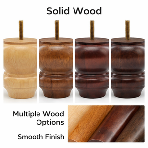 Patas de Sofá de Madera Maciza Torneadas a Medida, Patas de Madera de Primera Calidad para Muebles de Sala de Estar, Sofá, Silla, Cama, Gabinete, Fabricante OEM ODM - Product Image 3