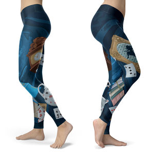 Leggings pour femmes à prix avantageux, vente chaude, personnalisés, longueur totale, taille haute, en élasthanne/nylon, respirants, anti-transpiration, effet fessier rebondi - Product Image 1