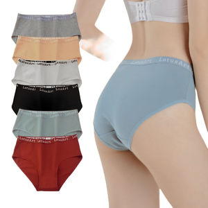 Ropa interior sin costuras al por mayor de alta calidad cintura baja Sexy recortada Jersey algodón Spandex multicolor OEM cintura banda Bragas para mujer - Product Image 6