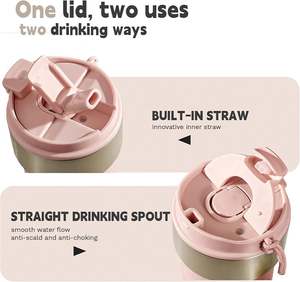 Mug à café isotherme au design simple et durable avec couvercle, garde au chaud et au froid pour l'intérieur - Product Image 4