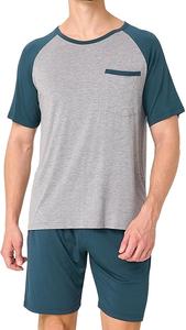 Conjunto de Pijama Formal para Hombre, 100% Algodón, Transpirable, Ropa de Dormir de Verano, Camisa de Manga Corta, Suave y Ligera, con Bolsillos - Product Image 4