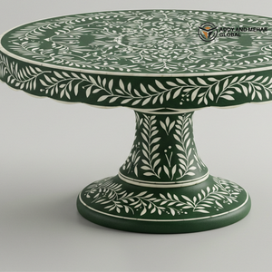 ผู้จัดจำหน่ายชาวอินเดียเสนอขายขาตั้งเค้กทรงกลม Addy Mehar Global รุ่น CS0037 ประดับด้วยลายไม้สลัก ทำด้วยมือ เป็นมิตรกับสิ่งแวดล้อม ล้างในเครื่องล้างจานได้ - Product Image 4