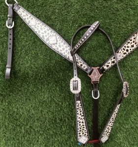 Argentine cuir Western fait à la main Headstall respirant Western Headstall poitrine collier ensembles pour l'équitation - Product Image 4