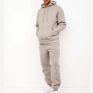 Custom Embroidered Logo Winter <b>Men's</b> Tracksuit Set Coat Hoodies <b>Pants</b> Regular Fit Fleece Eco-Friendly - Product Image 5