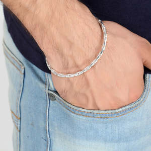 Pulsera de Serpiente CLARA de Plata de Ley 92.5 con Perla de Agua Dulce y Diamantes, Baño de Rodio, 8 Pulgadas, Regalo para Hombres y Niños - Product Image 4