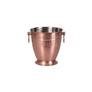Enfriador de vino con forma de trofeo Chapado en cobre y acero inoxidable a granel al por mayor y cubo de hielo de champán para eventos, bares y restaurantes - Product Image 3