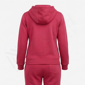 Conjunto Deportivo de Invierno 2025 para Mujer, Chándal con Logotipo Personalizado, 2 Piezas, Sudadera con Doble Cremallera y Pantalones Deportivos de Pierna Ancha para Gimnasio - Product Image 2