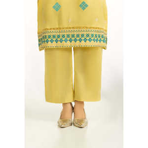 Conjunto de Traje Bordado Khaddar para Mujer IUSTKSD-1401, Surtido de 3 Piezas - Product Image 3