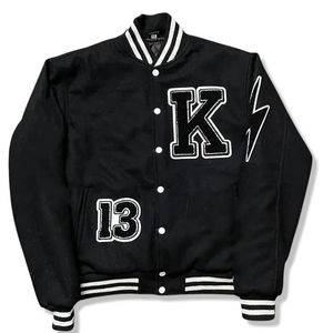 Chaqueta Varsity de Béisbol, Personalizable con Logotipo, de Lona, Secado Rápido, Transpirable, Resistente al Viento, Ecológica, de Lana - Product Image 4