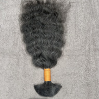 Extensions de cheveux humains indiens vierges à cuticules intactes, provenant d'un seul donneur, de bonne qualité, couleur sel et poivre, trame fine, double trame machine, anti-chute