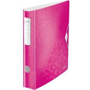 Leitz Active WOW 65mm DIN <b>A4</b> Binder Pink Polyfoam Material File <b>Folder</b> Product Category - Product Image 1