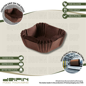 ถ้วยคัพเค้กทรงสี่เหลี่ยมแบบใช้แล้วทิ้งกระดาษกันไขมันปรับแต่งได้มีขนาดแตกต่างกันทำในอิตาลี - Product Image 3