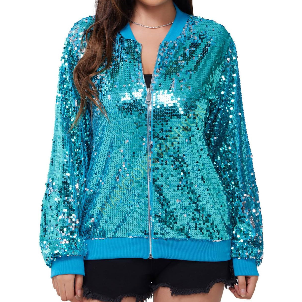 Green Sequin Jackets Mardi Gras Autumn Fashion