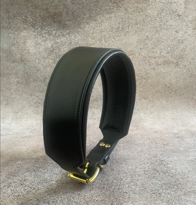 Wide Leather Dog <b>Collar</b> Padded Handmade Comfortable Stylish Soft Padded <b>Collar</b> for Greyhound and Whippet - Product Image 1