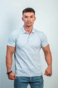 Polo à manches courtes gris pour homme, en coton tricoté, respirant, avec boutons, coupe classique, décontracté, couleur unie - Product Image 4