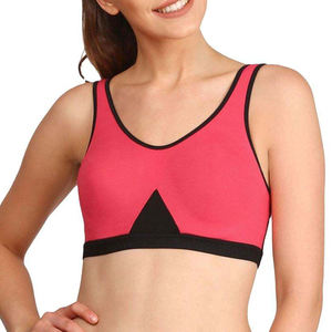 สปอร์ตบราระบายอากาศน้ำหนักเบาสำหรับผู้หญิงไซส์ใหญ่พิเศษชุดกีฬาสีเข้ากันสไตล์เรียบง่าย - Product Image 2