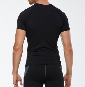 Men's Casual Quick-Drying <b>100</b>% Cotton T-<b>Shirt</b> Solid Pattern Outdoor Sports Short Sleeve Heavy Knitted Fabric - Product Image 4