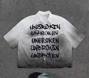 Camiseta Oversize con Estampado Gráfico, de Algodón, Estilo Casual Urbano, Holgada, de Manga Corta, Unisex, para Hombre - Product Image 1