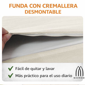Funda duradera de 180x57 cm 100% poliéster para tumbona de exterior, acolchada con espuma, para todas las estaciones, con correas extraíbles con cremallera, cojines para exteriores España - Product Image 6