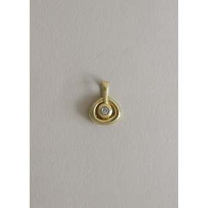 Pendentif vintage œil porte-bonheur en diamant – Collection de breloques élégantes et stylées - Product Image 1